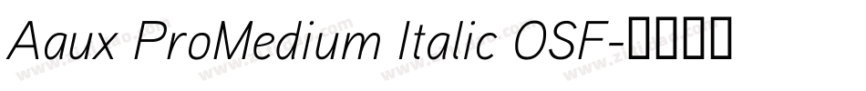 Aaux ProMedium Italic OSF字体转换